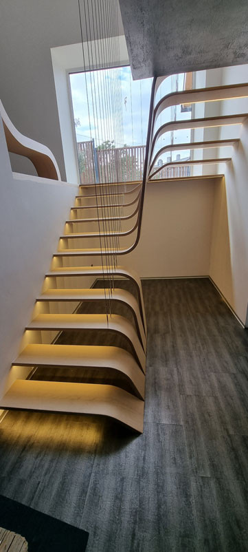 Lebegő lépcső design